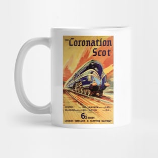 Coronation Scot Railway Sunset Steam Train Vintage Travel Mug